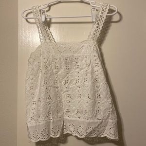 Zara Linen eyelet top